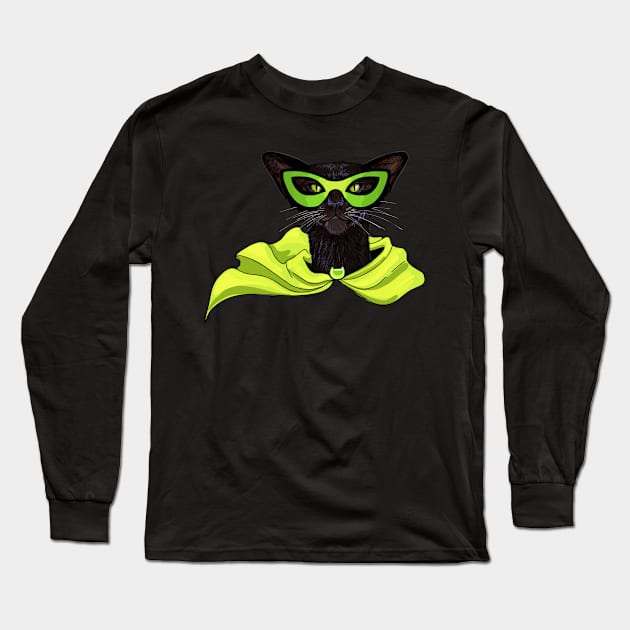 Supercat Long Sleeve T-Shirt by GreenCatDesign